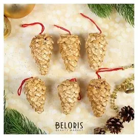 Эко-декор «Лесные шишки», 6 шт. в наборе