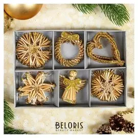 Эко-декор в подарочной упаковке «Волшебные снежинки», 16 элементов