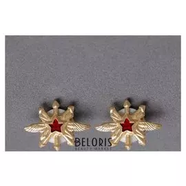 Эмблема «Войска связи», пара, металл, цвет золотой