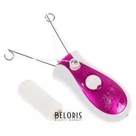 Эпилятор Luazon Lep-08, нитевой, 220 В, акб, подсветка, бело-розовый