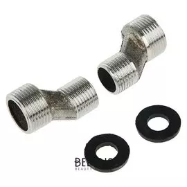 Эксцентрики для смесителя, нержавеющая сталь, с прокладками, набор 2 шт