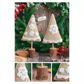 Ёлки на подставке «Уютный дом», набор для вязания, 10,7 × 16,3 × 5 см