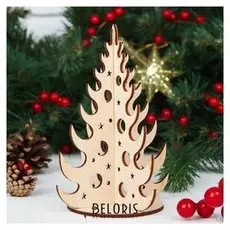 Ёлочка настольная сборная, 11 × 15 см