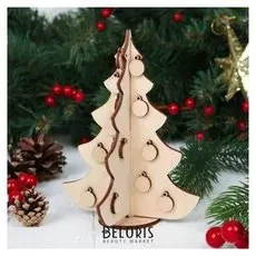 Ёлочка настольная сборная, 12 × 14 см