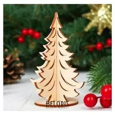 Ёлочка настольная сборная, 7,5 × 10 см