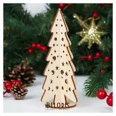 Ёлочка настольная сборная, 7,5 × 15 см