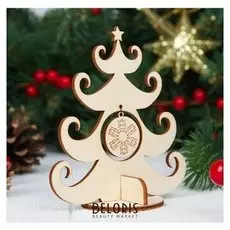 Ёлочка настольная сборная, 9,5 × 11 см