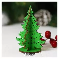 Ёлочка настольная сборная, "Мини-звёзды", размер: 7,5 × 10 Cм