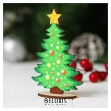 Ёлочка настольная сборная, "Со звездой", размер: 7 × 10 см