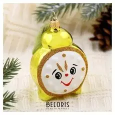 Ёлочная игрушка ручной работы "Будильник"