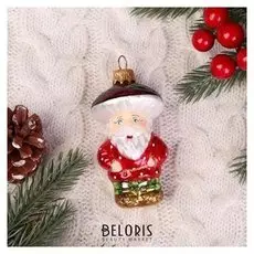 Ёлочное украшение "Дедушка грибок" H-9 см