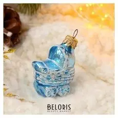 Ёлочное украшение "Детская коляска" H-9 см