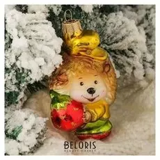 Ёлочное украшение "Ежик" 10,5 см