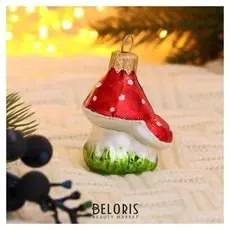 Ёлочное украшение "Грибочки"6 см