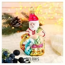 Ёлочное украшение "Старик с золотой рыбкой" 13,5 см