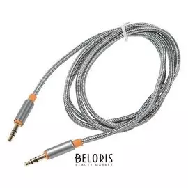 Кабель аудио AUX Defender Jack01-03, Jack 3.5 мм(M)-jack 3.5 мм(m), 1.2 м, серый
