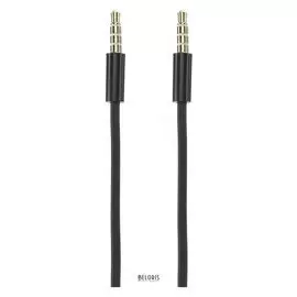 Кабель аудио AUX Krutoff Classic, Jack 3.5 мм(M)-jack 3.5 мм(m), 1 м, черный
