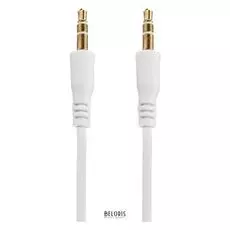 Кабель аудио AUX Spiral, Jack 3.5 мм(M)-jack 3.5 мм(m), 1 м, белый
