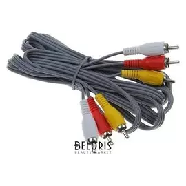 Кабель аудио/видео Smartbuy Ka233, 3xrca(M)-3xrca(m), 3 м, серый
