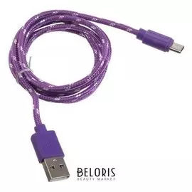 Кабель Crown Cmcu-1042c, Type-c - Usb, 2 А, 1 м, фиолетовый