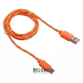 Кабель Crown Cmcu-1042c, Type-c - Usb, 2 А, 1 м, оранжевый