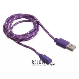 Кабель Crown Cmcu-3042m, Micro USB - Usb, 2 А, 1 м, фиолетовый