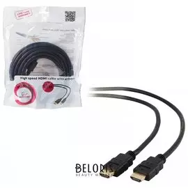 Кабель HDMI, 10 м, GEMBIRD, M-M, экранированный, для передачи цифрового аудио-видео
