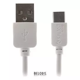 Кабель Krutoff, Type-c - Usb, 2 А, 1 м, белый