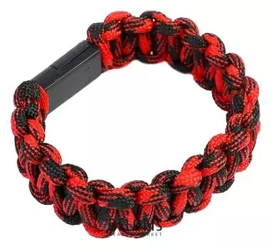 Кабель Luazon, Lightning - Usb, 1 А, 20 см, плетеный браслет, красный
