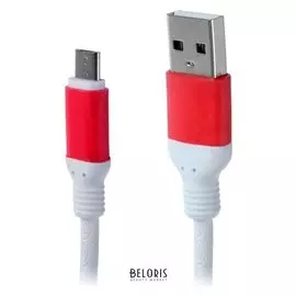 Кабель Luazon, Micro USB - Usb, 1 А, 1 м, белый