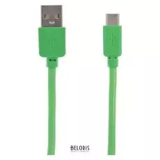Кабель Luazon, Type-c - Usb, 1 А, 1 м, силиконовый, зелёный