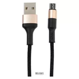 Кабель X26, Microusb - Usb, 2 А, 1 м, цвет чёрно-золотой