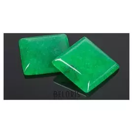 Кабошон "Хризопраз" квадрат 25*25мм (Набор 2шт)