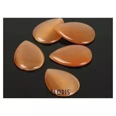 Кабошон "Кошачий глаз" капля 18*25мм (Набор 5шт), цвет золотой