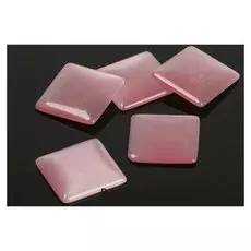 Кабошон "Кошачий глаз" квадрат 20*20мм (Набор 5шт), цвет розовый