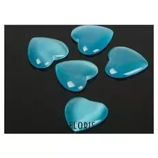Кабошон "Кошачий глаз" сердце 18*18мм (Набор 5шт), цвет голубой