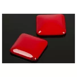 Кабошон квадрат 25*25мм (Набор 2шт), под коралл