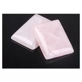 Кабошон "Кварц розовый" прямоугольник 25*35мм (Набор 2 шт)