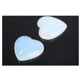 Кабошон "Лунный камень" сердце 20*20мм (Набор 2шт)