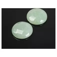 Кабошон "Нефрит" круг граненый 20мм (Набор 2шт)