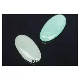 Кабошон "Нефрит" овал 14*29мм (Набор 2шт)