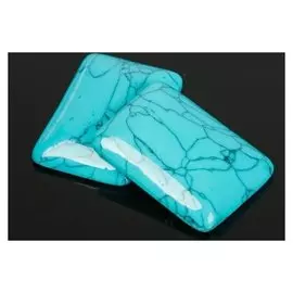 Кабошон прямоугольник 25*35мм (Набор 2шт), под бирюзу