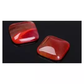 Кабошон "Сердолик" квадрат 18*18мм (Набор 2шт)