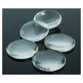 Кабошон стекло, круг 18мм (набор 5шт), цвет прозрачный