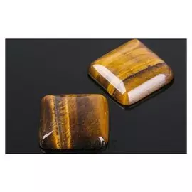 Кабошон "Тигровый глаз" квадрат 20*20мм (Набор 2шт)