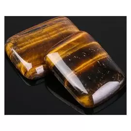 Кабошон "Тигровый глаз" прямоугольник 18*24мм (Набор 2шт)