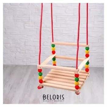 Качели детские, подвесные, деревянные