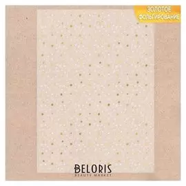 Калька декоративная с фольгированием «Золотой горошек», 29.7 × 21 см