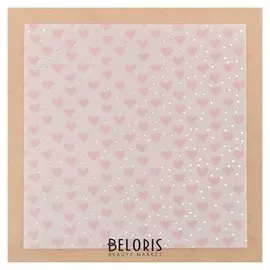 Калька для скрапбукинга с фольгированием «Сердечки», 20 х 20 см