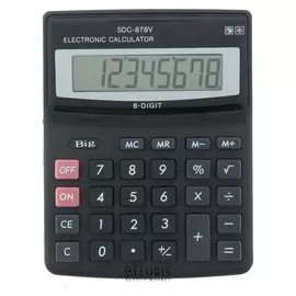 Калькулятор настольный, 8-разрядный, SDC-878V, двойное питание